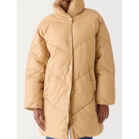 J.Crew Womens Villa Puffer Coat W/ Primaloft In Sand Castle Size XS BV700 - Picture 3 of 13